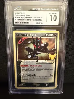 Pokemon Greninja Star SWSH144 Celebrations Black Star Promo CGC 10 - Image 1