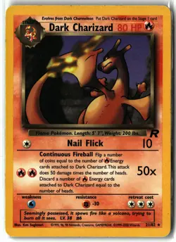 Dark Charizard ⭐ 21/82 Rare Team Rocket 2000 Pokemon LP - Image 1