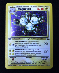 1999 Pokemon Fossil Magneton 1st Edition Holo 11/62 - Image 1