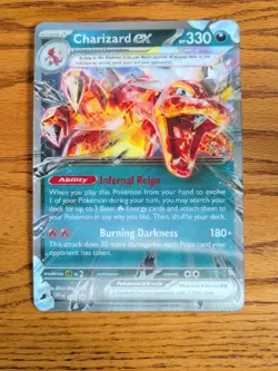Jumbo Lenticular Charizard ex 054/091 / SVP196 Exclusive Promo Pokemon - Image 1