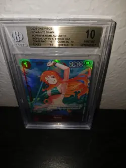 2022 One Piece OP01-Romance Dawn Nami Alt Art-Errata 016 BGS 10 English - Image 2