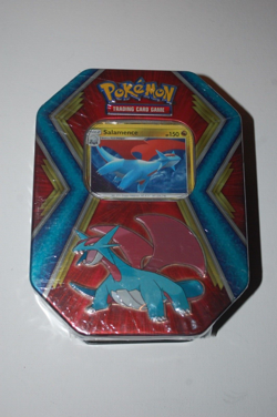 Salamence Tin-Pokemon Trading Card Game-3 Packs-Brand New - Image 1