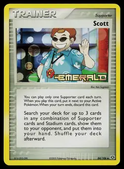 Pokemon Card - Scott Emerald Stamped 84/106 Reverse Holo - Image 1