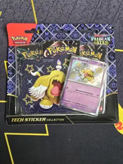 Paldean Fates Tech Sticker Triple Pack Blister - Greavard Promo - Sealed Pokemon - Image 1