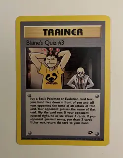 Pokemon TCG Blaine’s Quiz #3 Gym Challenge 112/132 Unlimited WOTC 2000 Uncommon - Image 1
