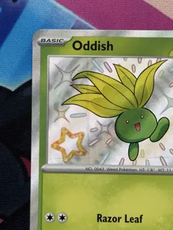 Pokemon TCG Oddish 092/091 SV Paldean Fates Baby Shiny Rare Holo English - Image 2