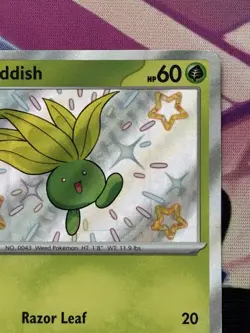 Pokemon TCG Oddish 092/091 SV Paldean Fates Baby Shiny Rare Holo English - Image 3