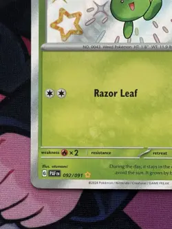 Pokemon TCG Oddish 092/091 SV Paldean Fates Baby Shiny Rare Holo English - Image 5