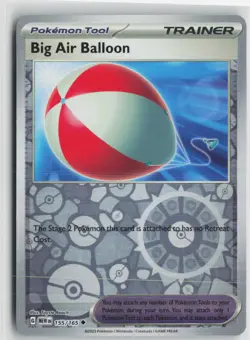 NM Big Air Balloon 155/165 Uncommon 151 Pokemon Reverse Holo - Image 1