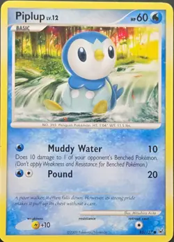 Piplup 85/127 Platinum Common Pokemon 2008 - Image 1