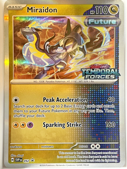 Pre Release Pokemon Miraidon Temporal Forces Stamped SVP 092 Black Star Promo NM - Image 1