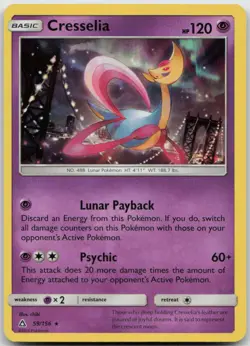 Cresselia 59/156 Holo Rare Ultra Prism Pokemon TCG LP - Image 1