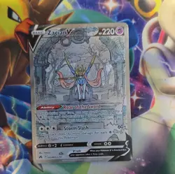 Zacian V GG48/GG70 Crown Zenith Galarian Gallery Full Art Holo UR Eng 220 HP - Image 1