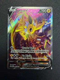 Jolteon V SWSH183 Alt Art Full Art Holo Black Star Promo Pokemon TCG - Image 1