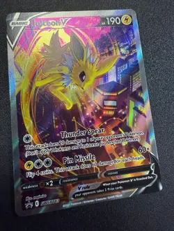 Jolteon V SWSH183 Alt Art Full Art Holo Black Star Promo Pokemon TCG - Image 2
