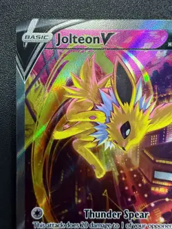 Jolteon V SWSH183 Alt Art Full Art Holo Black Star Promo Pokemon TCG - Image 4