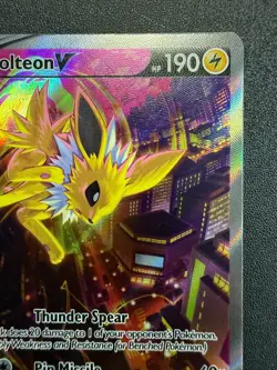 Jolteon V SWSH183 Alt Art Full Art Holo Black Star Promo Pokemon TCG - Image 5