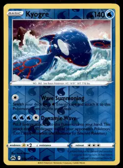Kyogre 036/159 Holo Rare Crown Zenith Pokemon Reverse Holo Near Mint - Image 1