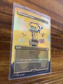 MTG✨COMMAND TOWER Ext Art/Borderless 🌈 FOIL✨PIP Fallout MINT Uncommon UNPLAYED - Image 3