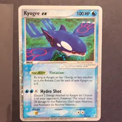 Pokemon Company Kyogre ex 95/100 EX Crystal Guardians 2006 Holo EX HP100 EN - Image 1