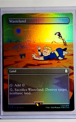 2024 MTG Magic the Gathering PIP Fallout Borderless Foil #361 Wasteland - Image 1