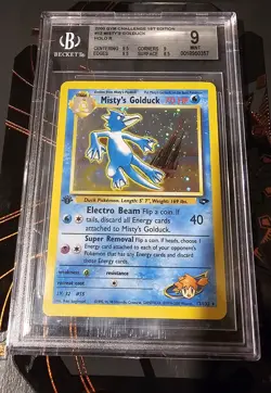 Pokemon Misty's Golduck 1st Edition Holo Rare. Gym Challenge 12/132 Grade 9 Mint - Image 1