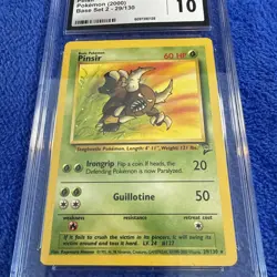 2000 Pokemon Base Set 2 Pinsir 29/130 CGC 10 - Image 4