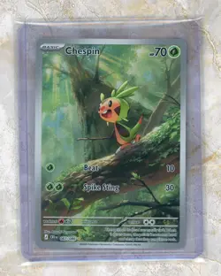 2026 Pokemon CRI EN-Chaos Rising #087/086 Chespin Illustration Rare IR - Image 1