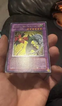 Yu-Gi-Oh Elemental Hero Flame Wingman Ultimate Rare 1st Edition TLM-EN035 (Gold) - Image 2