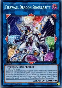Firewall Dragon Singularity CYAC-EN047 Secret Rare 1st Edition LP Yu-gi-oh! - Image 1