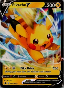Pikachu V Promo SWSH: Sword & Shield Promo Cards SWSH285 NM - Image 1