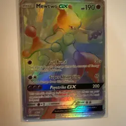 Pokemon 2017 Shining Legends Mewtwo GX Rainbow Rare Card 76/73 🔥🔥 - Image 1