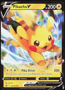Pikachu V Promo SWSH: Sword & Shield Promo Cards SWSH285 NM - Image 1