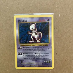 Mewtwo 10/102 Base Set (Shadowless) Holo Pokemon Card | Rare - MP -j - Image 1