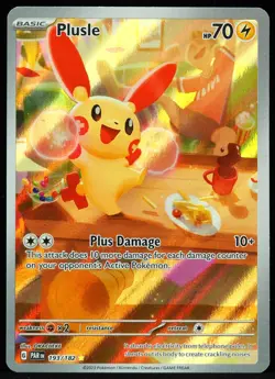 Plusle #193/182 Paradox Rift NM- Scratches on Back Pokemon Card - Image 1