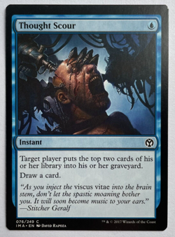 MISPRINT ERROR TOP RIGHT CORNER THOUGHT SCOUR ICONIC MASTERS MTG LP - Image 1