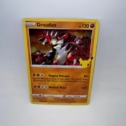 Groudon 017/025 Rare Celebrations Pokemon Holo Near Mint - Image 1