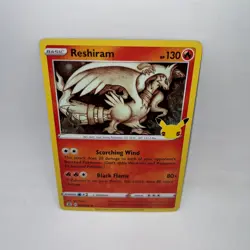 Reshiram 002/025 Rare Celebrations Pokemon Holo Near Mint - Image 1