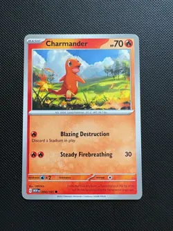 Charmander 004/165 Pokemon 151 Scarlet & Violet Non Holo Common NM Pokemon Tcg - Image 1