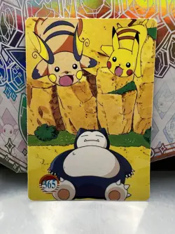 Pokemon Pocket Monsters Vending Prism Sticker #365 Snorlax, Pika, Raichu - Image 2