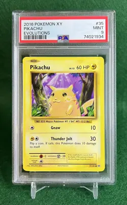 2016 Pokemon XY Pikachu Evolutions #35/108 PSA MINT 9 - Image 1