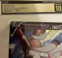The Pokemon Company CGC Pristine 10 Dark Sylveon V Jumbo Promo Holo SWSH134 2021 - Image 3