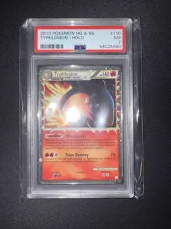 2010 POKEMON HEARTGOLD & SOULSILVER #110 TYPHLOSION-HOLO PSA 7 - Image 1