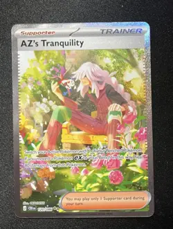 Pokemon TCG AZ's Tranquility 120/086 Trainer Supporter Rare Full Art Holo - Image 1