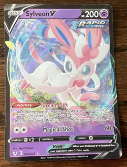 Sylveon V (Ultra Rare) 074/203 Evolving Skies Near Mint Pokemon TCG Pack Fresh - Image 1