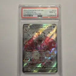 2024 POKEMON SVP EN #074 CHARIZARD ex GEM MT PSA 10 PALDEAN FATES TIN PROMO - Image 1