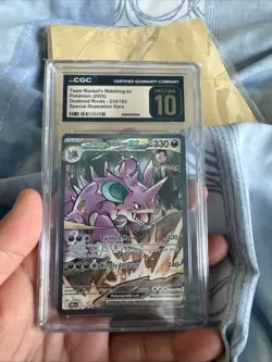 Pokemon TCG Team Rocket's Nidoking EX 233/182 CGC Pristine 10 - Image 1