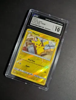 2019 Pokemon Sun & Moon Unified Minds Pikachu Reverse Holo #55/236 CGC 10 - Image 3