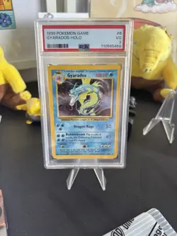 1999 Pokemon TCG Gyarados Base Set HOLO 6/102 PSA 3 - Image 1