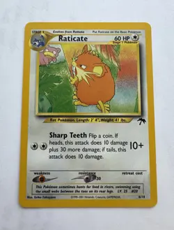 Nintendo Raticate 6/18 Southern Islands 2001 Promo Stage 1 60 HP Regular - Image 1
